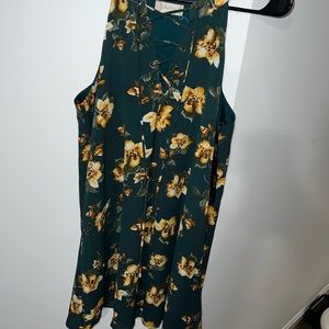 Floral front tie dress